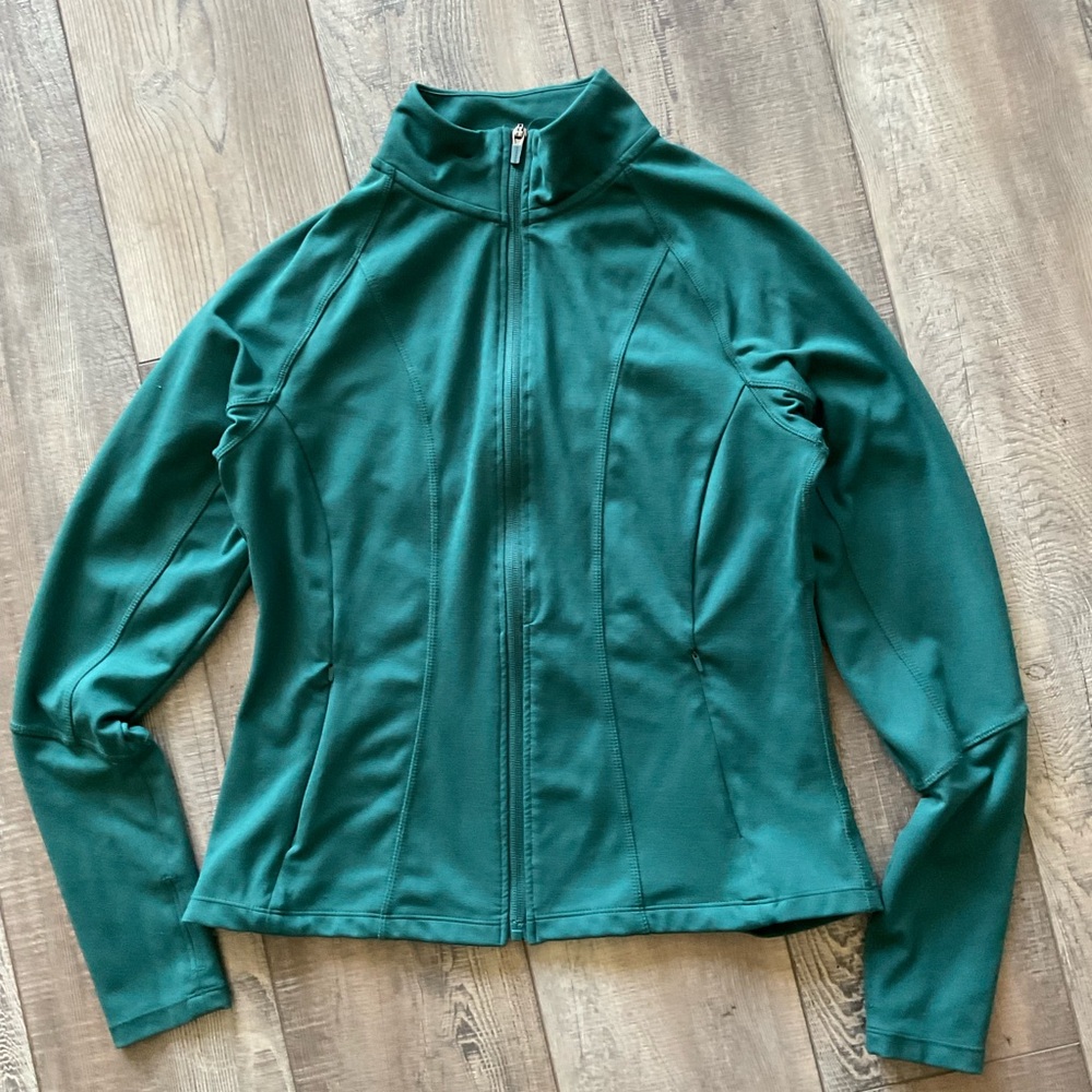 Green zip up danskin active wear workout